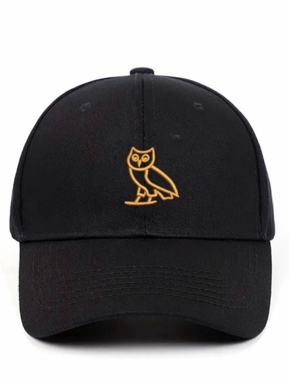 🦉 Black Cap with Gold Owl Logo Streetwear Hat Hip Hop Pop Culture Style Hat NWT
